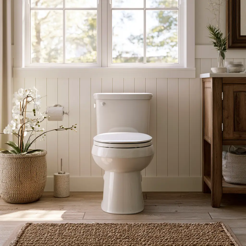 HydroCleanX cleaned bathroom toilet